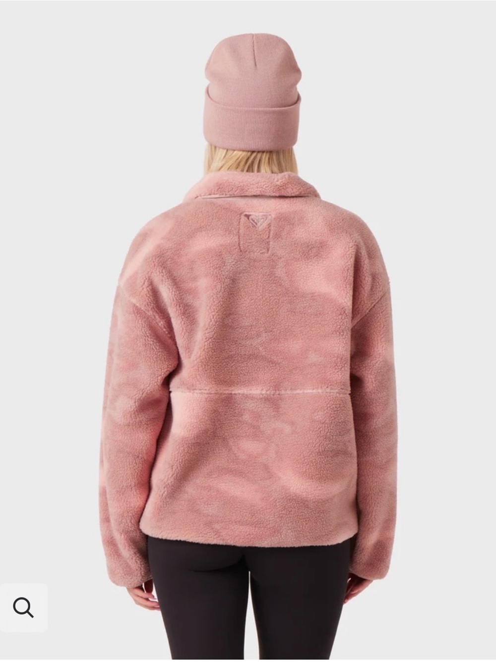 Roxy Axel Bonded Dusty Rose Sherpa Snap-Front Jacket Size XL - Picture 4 of 11